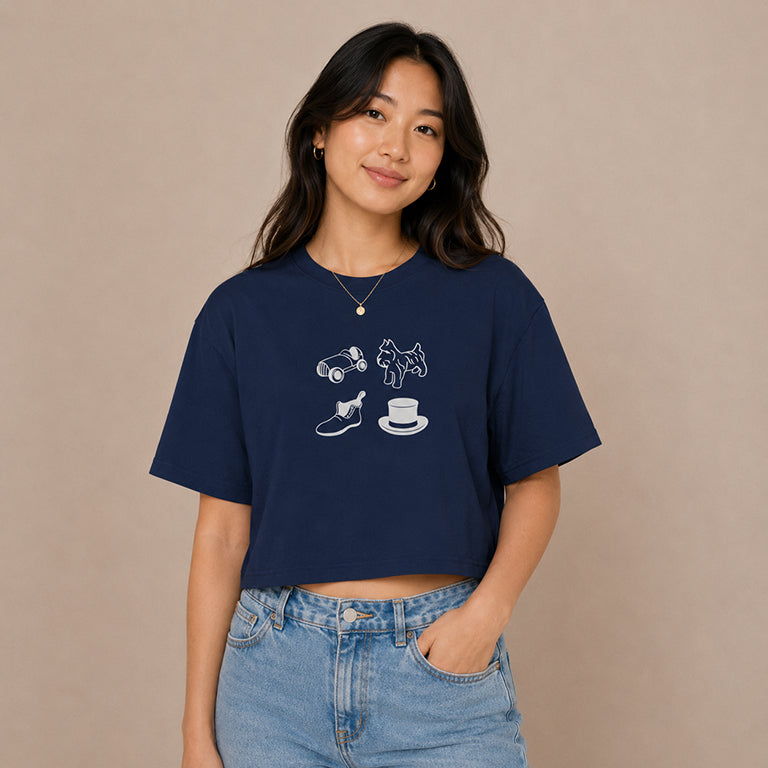 Game Night Boxy Cropped T-Shirt