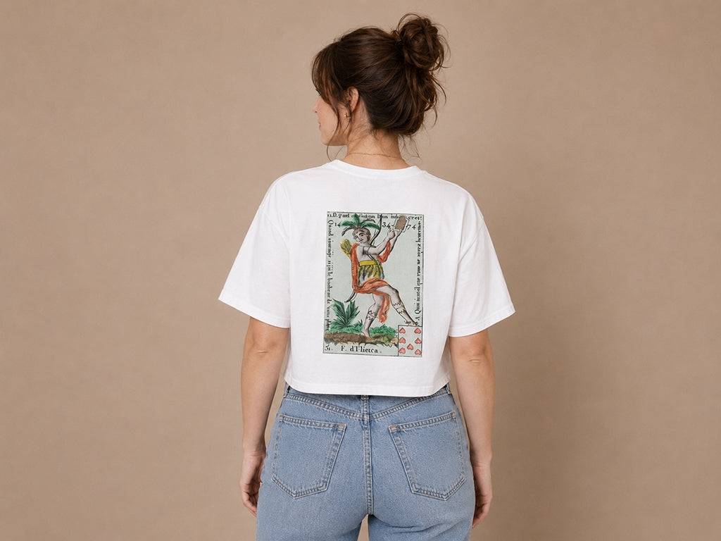 Dancing Hearts Boxy Cropped T-Shirt