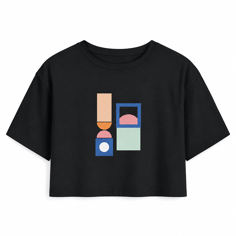 Shapes Boxy Cropped T-Shirt