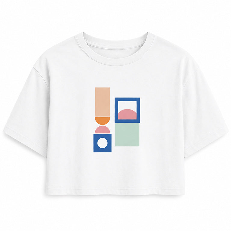 Shapes Boxy Cropped T-Shirt