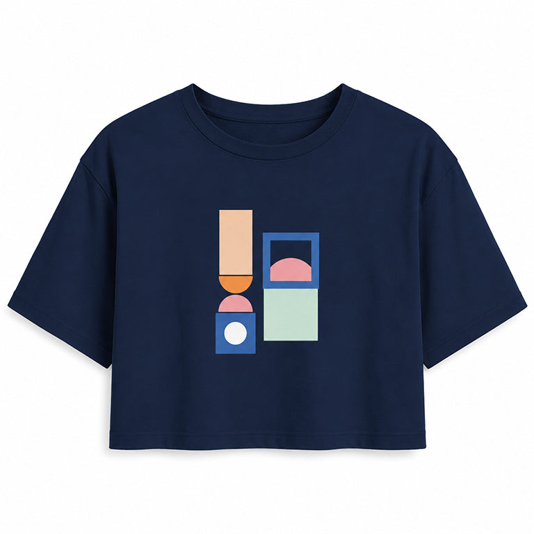 Shapes Boxy Cropped T-Shirt