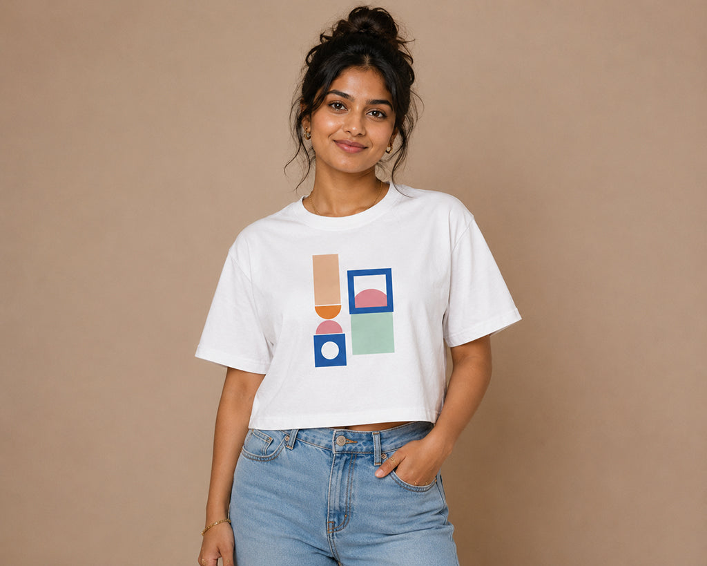 Shapes Boxy Cropped T-Shirt