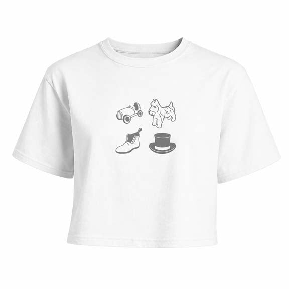Game Night Boxy Cropped T-Shirt