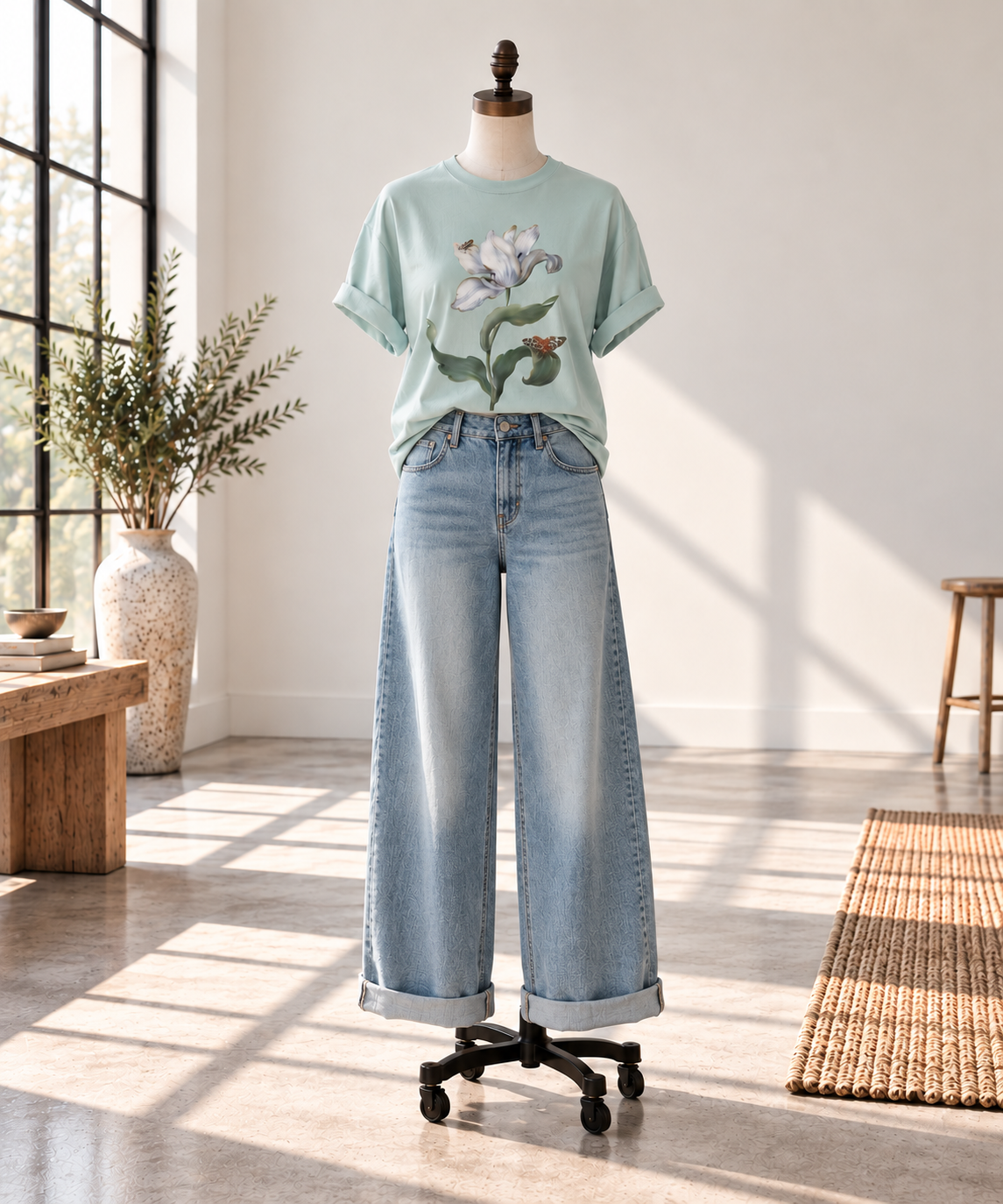White Flower Unisex T-Shirt